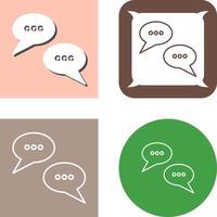 Conversation Bubbles Icon Design vector