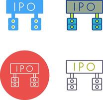 Ipo Icon Design vector