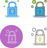 Open Lock Icon Design vector