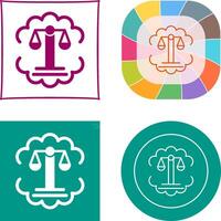 Justice Scale Icon Design vector