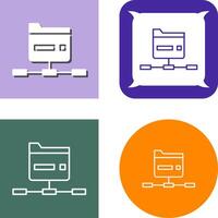 Network Folder Icon Design vector