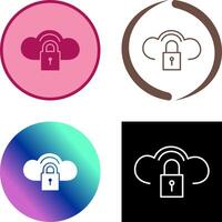 Secure Cloud Icon Design vector