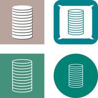 Stack of Coins Icon Design vector