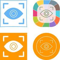 Eye Scan Icon Design vector