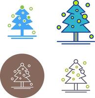 Christmas Tree Icon Design vector