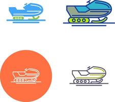 Snowmobile Icon Design vector