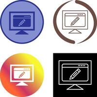 Edit Webpage Icon Design vector