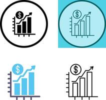 Chart Up Icon Design vector