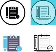 Check Notes Icon Design vector