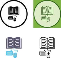 Online Learning Icon Design vector