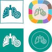 pulmón cáncer icono diseño vector