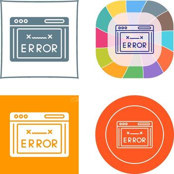 Error Code Icon Design vector