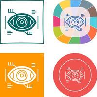 Eye Recongnition Icon Design vector