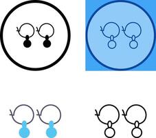 Earrings Icon Design vector