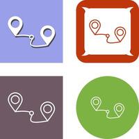 Route Icon Design vector