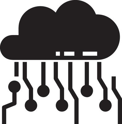 Cloud icon symbol image. Illustration of the hosting storage design