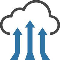 Cloud icon symbol image. Illustration of the hosting storage design vector