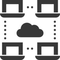 Cloud icon symbol image. Illustration of the hosting storage design vector