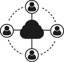 Cloud icon symbol image. Illustration of the hosting storage design vector