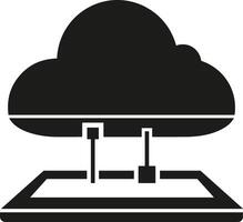 Cloud icon symbol image. Illustration of the hosting storage design vector