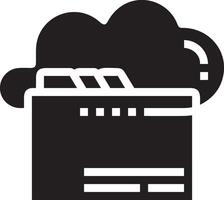 Cloud icon symbol image. Illustration of the hosting storage design vector