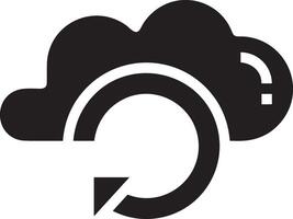 Cloud icon symbol image. Illustration of the hosting storage design vector