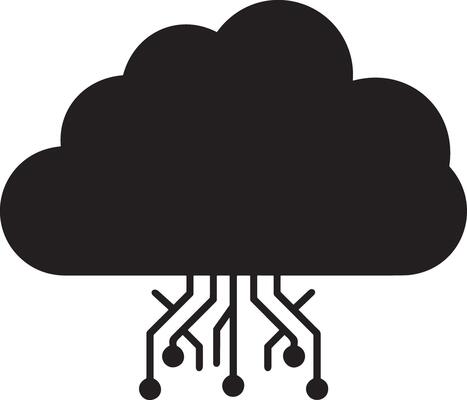 Cloud icon symbol image. Illustration of the hosting storage design