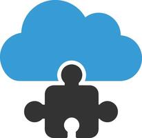 Cloud icon symbol image. Illustration of the hosting storage design vector