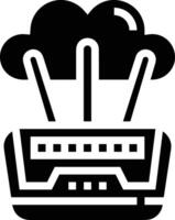 Cloud icon symbol image. Illustration of the hosting storage design vector