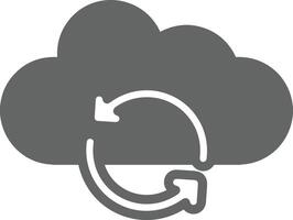 Cloud icon symbol image. Illustration of the hosting storage design vector