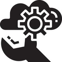 Cloud icon symbol image. Illustration of the hosting storage design vector