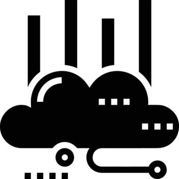 Cloud icon symbol image. Illustration of the hosting storage design vector