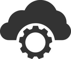 Cloud icon symbol image. Illustration of the hosting storage design vector