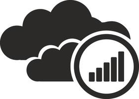 Cloud icon symbol image. Illustration of the hosting storage design vector