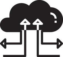 Cloud icon symbol image. Illustration of the hosting storage design vector