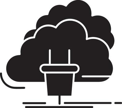 Cloud icon symbol image. Illustration of the hosting storage design vector