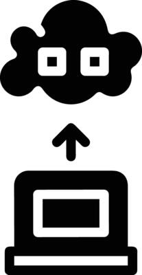 Cloud icon symbol image. Illustration of the hosting storage design