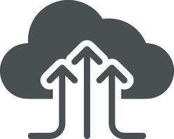 Cloud icon symbol image. Illustration of the hosting storage design vector