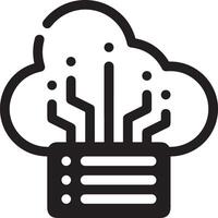 Cloud icon symbol image. Illustration of the hosting storage design vector