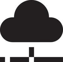 Cloud icon symbol image. Illustration of the hosting storage design vector