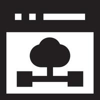 Cloud icon symbol image. Illustration of the hosting storage design vector