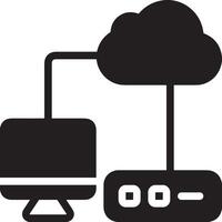 Cloud icon symbol image. Illustration of the hosting storage design vector