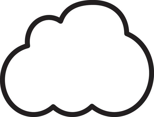 Cloud icon symbol image. Illustration of the hosting storage design