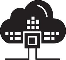 Cloud icon symbol image. Illustration of the hosting storage design vector