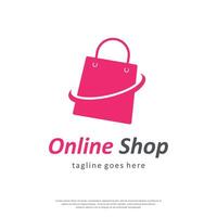 online shop icon logo design template vector