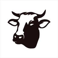 vaca cabeza logo modelo vector