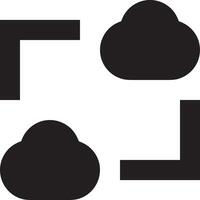 Cloud icon symbol image. Illustration of the hosting storage design vector