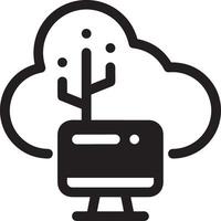 Cloud icon symbol image. Illustration of the hosting storage design vector