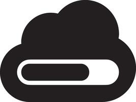 Cloud icon symbol image. Illustration of the hosting storage design vector