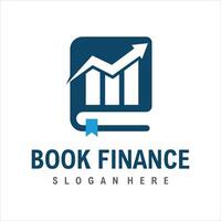 Book financial logo design template vector